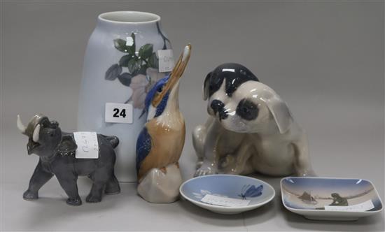 A collection of Royal Copenhagen ceramics